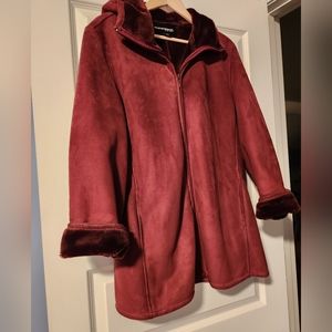Weatherproof Red Hooded Coat